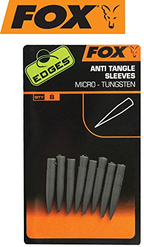 Fox Edges Tungsten Anti-Tangle Sleeve Micro - 8 Sleeves zum Karpfenangeln, Karpfenvorfach, Karpfenmontage, Karpfenrig