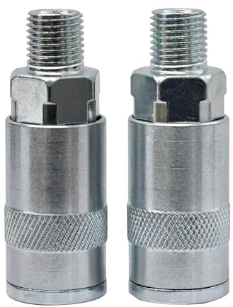Dapetz ® Air Line Fitting Quick Release Push Fit for PCL Vertex Compressor Air Hose 1/4 Male Thread 2PC