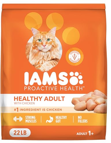 IAMS Proactive Health Healthy Adult Dry Cat Food, Chicken, 22 lb