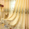 MYRU 2er-Set Europäische goldene Luxuxjacquard-Vorhänge für Schlafzimmer Wohnzimmer (260 * 140 cm)