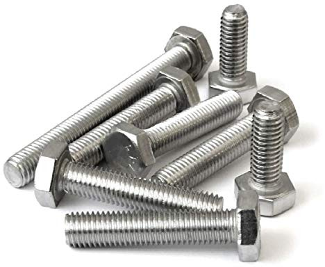 5 x Hex Head Set Screw Bolts M10 x 50mm, Fully Threaded,