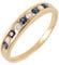 Ivy Gems 9ct Yellow Gold Blue Sapphire & Diamond Channel Set Ladies Half Eternity Ring - Size T