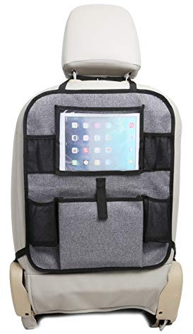 Car Back Seat Storage Organiser iPad/Tablet Holder Kids Kick Mat Seat Protector Multi-Pocket Children’s Travel Storage