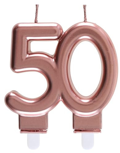 Santex Hochzeitskerze 50 Jahre, Roségold