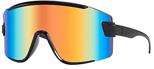 Karsaer Sport Sonnenbrille Schnelle Brille Rave Fahrradbrille Damen Herren Sportbrille für Radfahren Rennrad MTB Laufen Angeln Ski mit UV-400