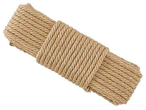 YITON Arbres A Chat 50m Corde De Sisal pour Arbre À Chat Chat Escalade Cadre Bricolage Chats Poteau À Gratter Jouets Ficelle Corde De Chanvre Naturel 1Pz 10mm