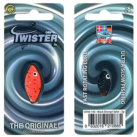 Twister OGP Durchlaufblinker in 2 gr. | Forellenblinker | Farbe: Black Orange Splat