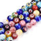Cheriswelry Über 500 Mini-Millefiori-Glasperlen-Ständer, handgefertigt, runde Kugel mit Blume, 4 mm Abstandhalter, Pony-Anhänger für Schmuckherstellung