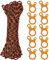 Guy Ropes with tensioners- 31m Tent Line 4mm Guyline Cord Adjuster for Awning Canopy/ Boat /Camping /HikingOrange (C-34)