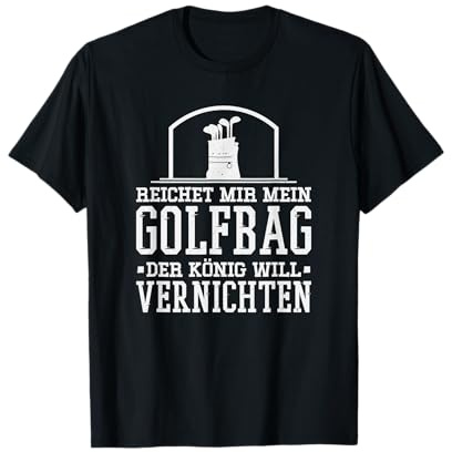 Sport Golf Zubehör Geschenk Kleidung. Lustiger Golf Golfbag Golfspieler Spruch T-Shirt, Schwarz, S, Retro, Crew-Ausschnitt, Halbarm, Unisex Erwachsene, Golfsport