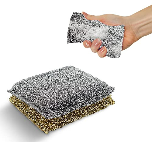 Perfect Scour 2 Pack Scrub Sponges for Kitchen - Multipurpose Non-Scratch Sponge with Heavy Duty Scouring Power - Soft and Fast Cleaning Scrubber for Cleaning Dishes, Pans, Pots and Hard Stains