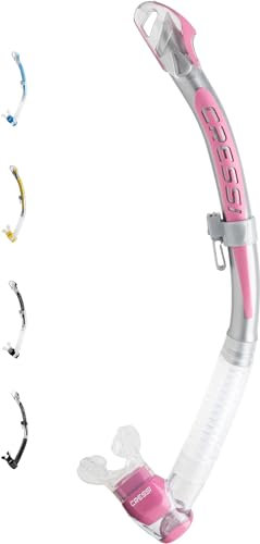 Cressi Unisex-Adult Corfu Snorkel Schnorchel, Transparent/Silber/Rosa, ONE Size