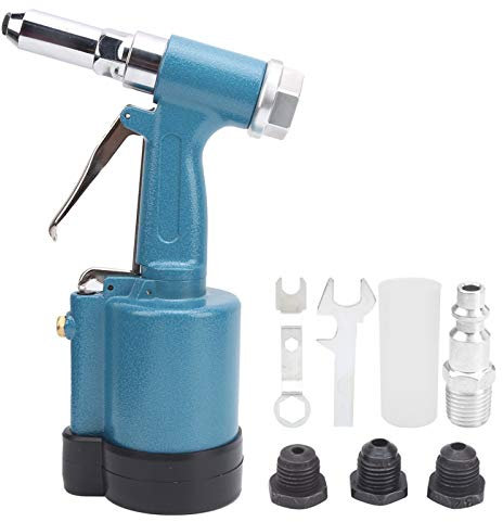 Pneumatische Pop-Niet-Pistole, KP-702 Blue Air-Niet-Pistole Industriequalität 3-Backen-Pneumatik-Nietmaschine Luftfahrt-Aluminium-Hydraulikstruktur(American Style)