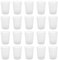 Engelland - 20 x Plastikbecher, Trinkbecher, Weiß, Frostoptik, 250 ml, mit Eichstrich, bruchfest, stapelbar, Mehrweg, Kunststoff, wiederverwendbar, Party-Becher, Trink-Glas
