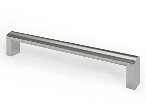 MS Beschläge Möbelgriff Edelstahl-Optik matt gebürstet – Schrankgriff, Schubladengriff, Küchengriff, Türgriff – Metallgriff in 9 Lochabständen – moderner Design Möbelbeschlag - Lochabstand (160mm)
