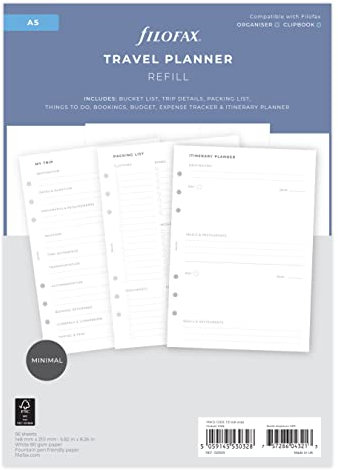 Filofax Travel Planner Refill - A5