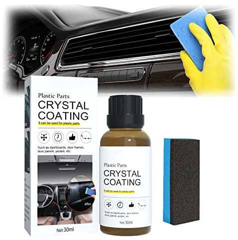 Cristal Coating para Plástico del Coche - Agente de Renovación para Partes Plásticas, Revestimiento Duradero para Automóvil (1 Unidad)