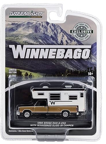 Dodge Ram D-250 Royal SE schwarz 1990 mit Winnebago Camper in Blisterverpackung