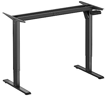 Elektrisch höhenverstellbares Schreibtischgestell, 1 Motor, 700–1120 mm, schwarz (ohne Tischplatte)
