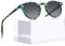 Carfia Lunettes de Soleil Femme Polarisées Protection UV 400 Monture Ronde Mode Vintage pour Conduire Voyager