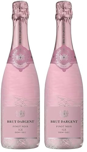 Brut Dargent - Ice Rosé Pinot Noir Halbtrocken Sekt, Méthode Traditionnelle (1 x 0.75 L) (Packung mit 2)