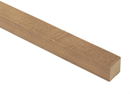 SUN WOOD Abschlussleiste für Wandverkleidungen 20x20mm Holzleiste 120cm lasiert aus Massivholz Zierleiste für Stick-it Wandpaneele TIROL 02