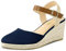 PIZZ ANNU Sandalias Mujer Verano Alpargatas con Cuñas de Esparto y Punta Cerrada Plataforma Espadrilles Zapatos Tacón Novia Boda Elegantes Marina EU 36