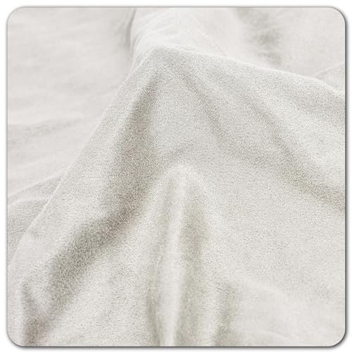 Folindo® Mikrofaserstoff Folie Hell Grau 200 x 152cm - Selbstklebende Luftkanal Autofolie Blasenfrei - Wildleder Velours Optik Strech Dehnbar