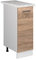 Vicco Unterschrank R-Line, Sonoma/Weiß, 30 cm mit Tür, mit Arbeitsplatte