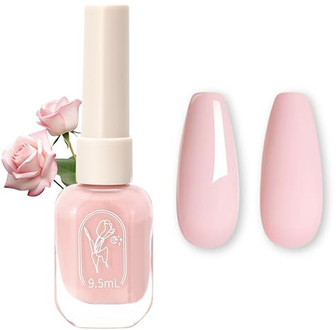 Schnelltrocknender Pinker Nagellack – Heller Rosa Glitzer Nagellack für Damen DIY Nail Art, Langanhaltend & Schnelltrocknend, Kein UV-Licht Erforderlich, 9,5 ml