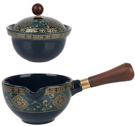 Set Teiera E Tazza Di Natale Per La Porcellana Puer Set Da Tè Cinese Gongfu Fiori Forma Squisita Rotazione A 360 Gradi Tea Maker E Infusore Tazza Da Tè In Ceramica Set Da Tè (Size : 2PCS)