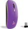 TQQ Souris sans fil rechargeable 7 couleurs avec mini récepteur USB 2,4 GHz, souris de jeu, compatible avec ordinateur portable, PC, ordinateur, Chromebook, ordinateur portable et iPad, etc