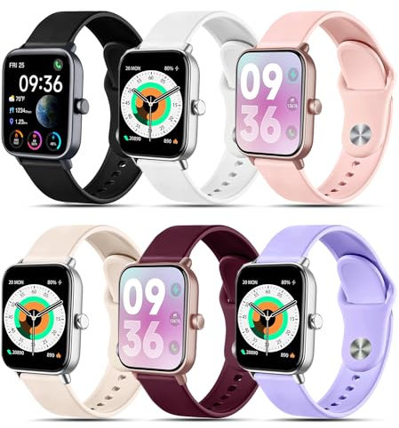 VELULYX Correa de silicona para Gloryfit Smart Watch P66/P66D/P72/P95, 22mm correa deportiva para Veryfit IDW13/IDW15/IDW18/IDW19, TUYOM LW36, H1/D1,T50S, Y6, YB54, G39, AGPTE LW11 Smart Watch