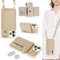 ELTEKER Handyhülle für iPhone 11 Pro Max Hülle mit Band Kartenfach Ringhalterung Geldbörse,Leder Klapphülle Umhängetasche Handytasche für iPhone 11 Pro Max - beige