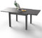 TRIUMPHKEY Gartentisch Aluminium Ausziehbar 80/160 x 80 x 75cm, Terrassentisch Wetterfest, Großer Outdoor Esstisch für 4 bis 6 Personen, Ausziehtisch für Garten, Terrasse