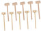 HONMEET 20pcs Wooden Hammer Mini Mallet Hammer Tap Hammer Game Hammer Toy for Brain Toy Breakable Heart Hammer Mallet Toy Kits Shellfish Cracking Tool Toys Seafood Hammer Beige