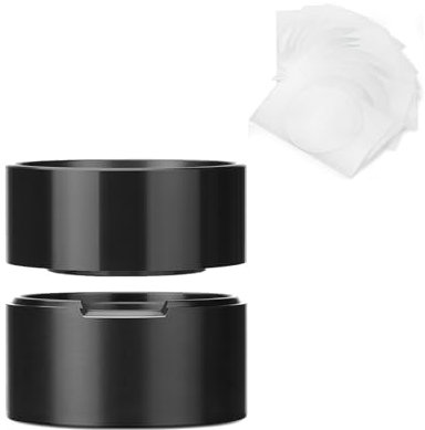 JOYSOG Wiederverwendbares Vertuo-Kapsel-Set für Nespresso-VertuoLine-Kapseln für nachfüllbare Nespresso-Vertuoline-Kapseln mit Aluminiumfolien, Dichtungen, Zubehör (schwarz)