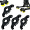 4 x Schnappfüße für den Innenbereich, mit 8 Tennis-Stabilitäts-Zubehör, tragbare Wippplatte, Fahrradtrainer, stationäre Fahrrad-Schnappmatte, für Widerstandstrainer, Kickr-Core-Workout-Ausrüstung