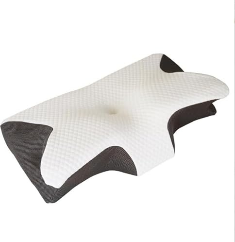 OHMG Ergonomisches Nackenkissen, Memory-Schaum, verstellbar, 2-in-1-Kissen, orthopädisches Kissen für Seiten- und Rückenschläfer, Memory Foam-Kissen gegen Schmerzen, 58 x 37 x 14 cm (1P)