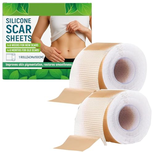 Silikon Narbenpflaster für Gesicht,Silikon-Narbenband, Wiederverwendbare Silicone Scar Tape,Face Tape Ultradünn Flexibel für Alle Hauttypen, Sicher und Wirksam Bei Narben (2)