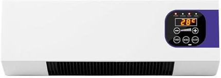 Biniveil Termoriscaldatore Da Parete Per Bagno | Ventilatore Riscaldante per Camera da | Termoventilatore Regolabile con Telecomando per Appartamento Officina