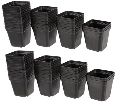 Toyvian 120pièces Lot de Pots De Fleurs Plastique pour Pépinière avec Drainage pour Plantation Et Décoration De Jardin