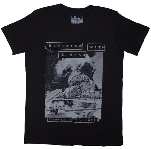 Rock Off officially licensed products Sleeping with Sirens Complete Collapse T Shirt XL Black