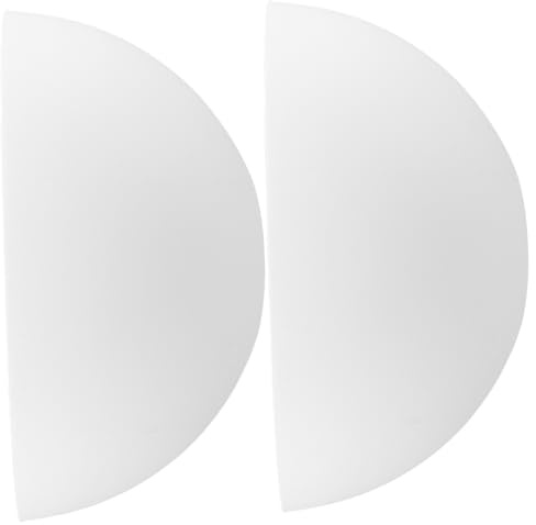 Veemoon Abat-jour en Plastique Blanc Semicirculaire de Champignon 2pcs, Résistant aux Chocs, Installation Facile pour Décoration Intérieure et Salons