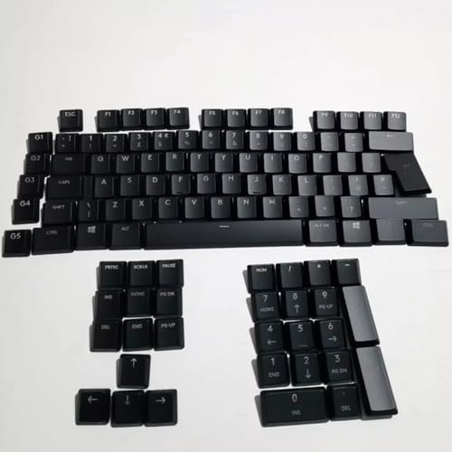 Lot de 110 touches translucides pour claviers Logitech G915 et G913 TKL, disposition britannique ISO, touches de rechange QWERT noires
