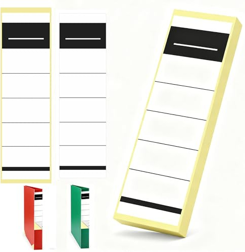 50 Stück Ordnerrücken Selbstklebend, 19x3.6cm Breit Rückenschilder Ordner, Ordner Etiketten Aufkleberfür 8cm Breite Ordner, Beschreibbar, für Büro, Bibliothek, Archivierung
