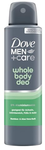 Dove Men+Care Whole Body Deo mit Bambus- und Aloe-Vera-Duft dermatologisch getestetes Deodorant für Achseln, Intimbereich, Füße und mehr 150 ml