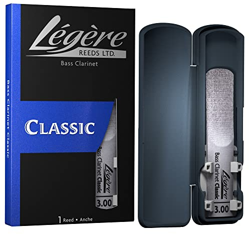 Légère Reeds - Bassklarinettenblatt, Classic, Blattstärke 3.00 (BC3.00) - Hochwertiges synthetisches Holzblasrohr