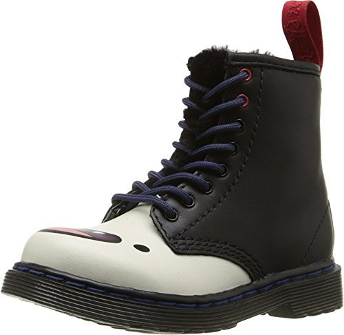 Dr. Martens - BROOKLEE Patent BLACK Lace Boot, Stivali per bambine e ragazze, colore Nero (Schwarz (black)) taglia 25