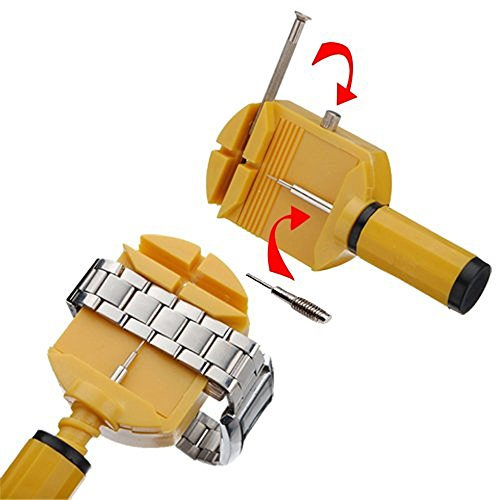 Baban Uhr Stiftausdrücker Armbandkürzer Stiftaustreiber Uhrenwerkzeug gelb + 3 Stifte